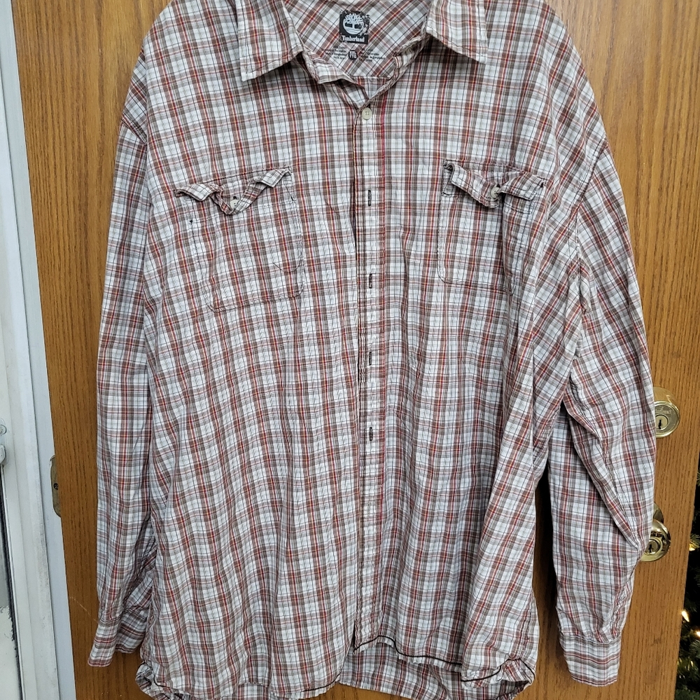 Timberland Mens Long Sleeve Button Down Shirt